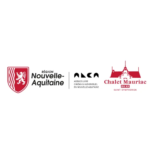 Logo de la région Nouvelle aquitaine associé au logo d'ALCA et du Chalet Mauriac de Saint-Symphorien