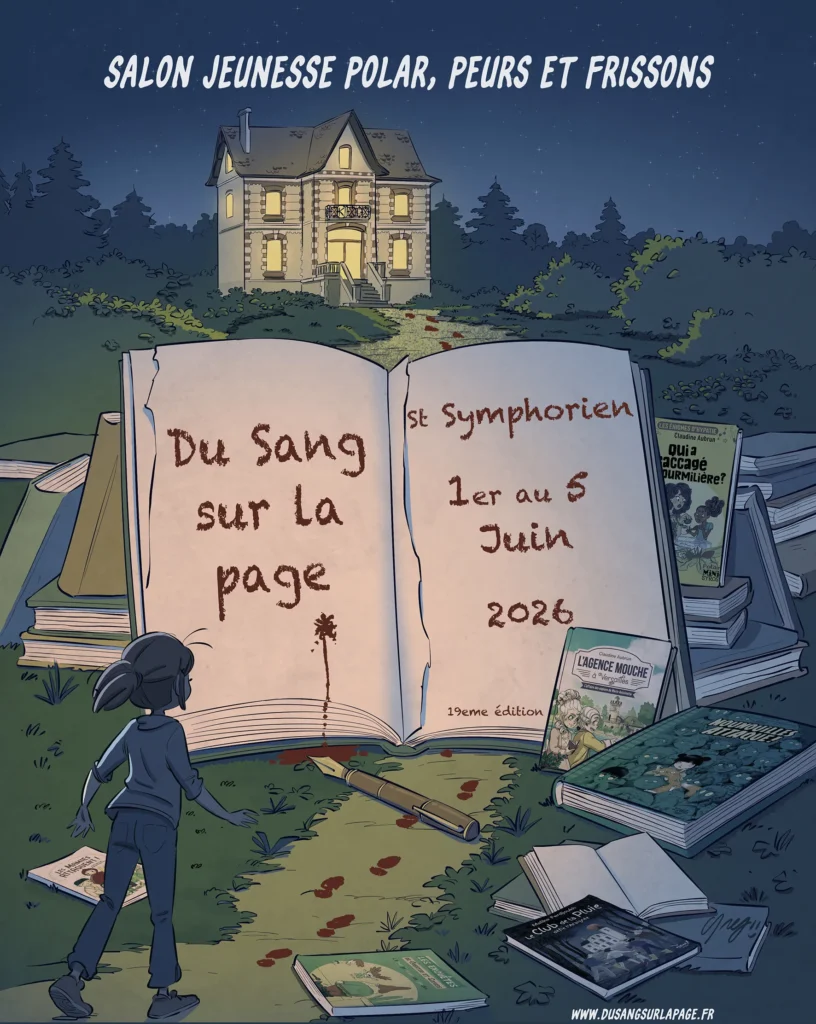 Visuel du programme du salon Du sang sur la page 2026
